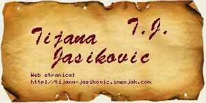 Tijana Jasiković vizit kartica